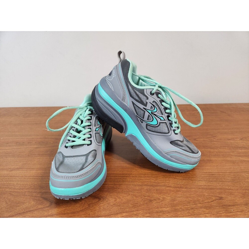 Gdefy Gravity Defyer Ion Womens Size 8 Gray Teal Green Walking Sneaker Shoes